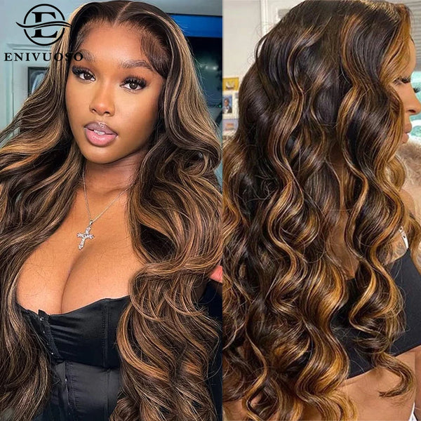 Glueless Ombre Highlight Synthetic Lace Front Wig