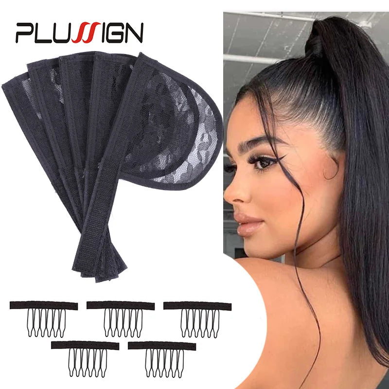 Black Color Wig Accessories Tools For Ponytail