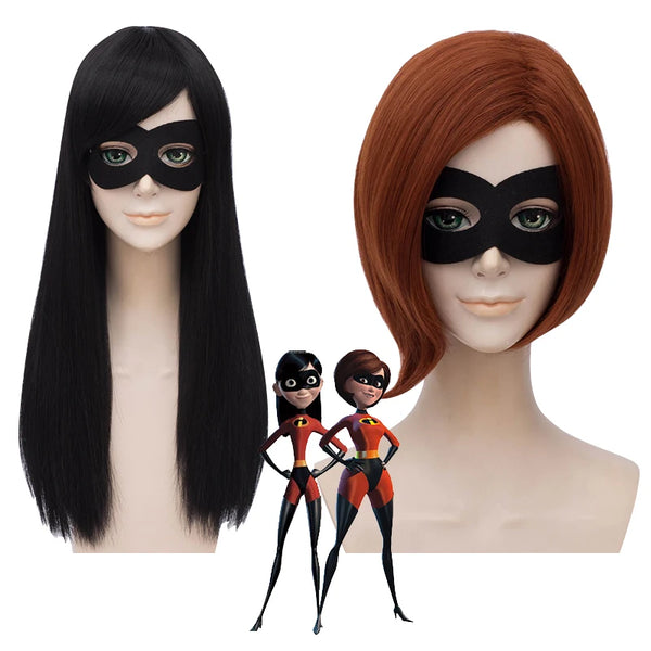 The Incredibles Elastigirl cosplay  Wig Cap