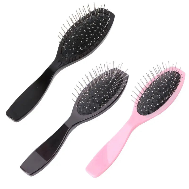 D0AB Professional Anti Static Steel Comb Brush For Wig Hair Extensions Training for H