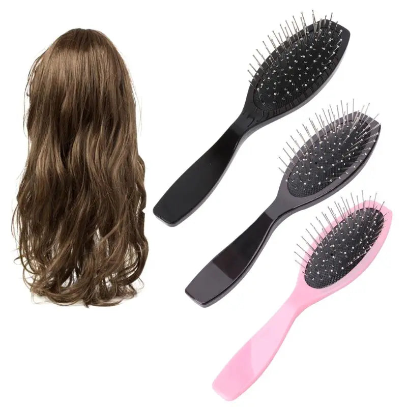 New Professional Anti Static Steel Comb Brush for wig Hair Extensions Training for H