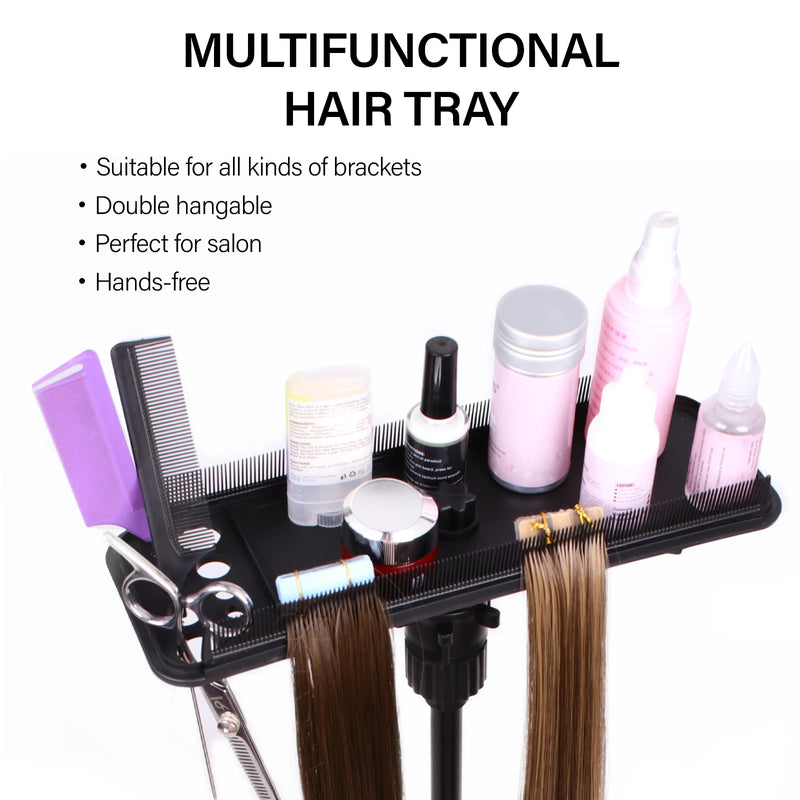 Double-Side Teeth Extension Display Tray Multifunction Hair Tray For Wig Stand