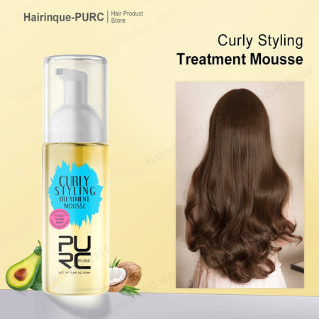 Coconut Oil Smoothing Frizz Curl Wavy Wigs Hair Volume Styling Cream