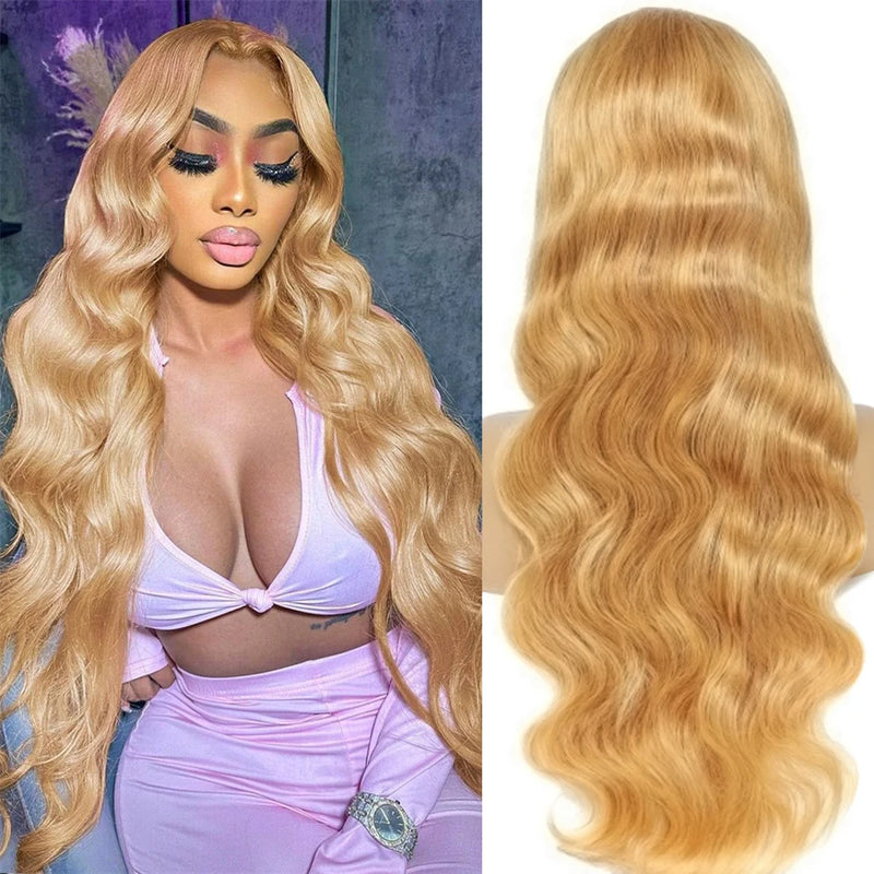 Transparent Honey Blonde Lace Front Wigs | Human Hair Wigs