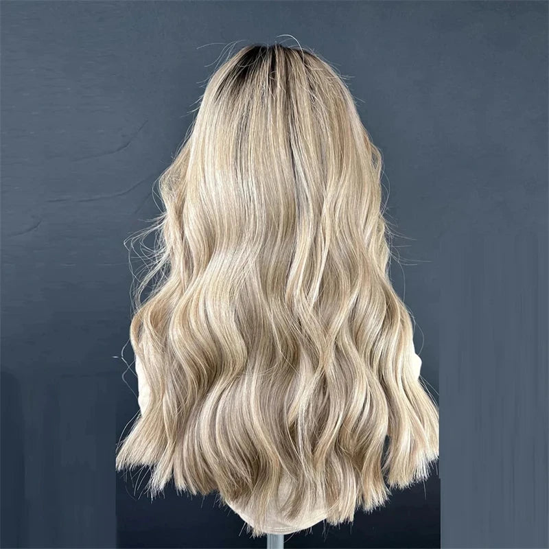 Lace Part Wigs for Women Ombre Ash Honey Blonde Colored Glueless Wigs