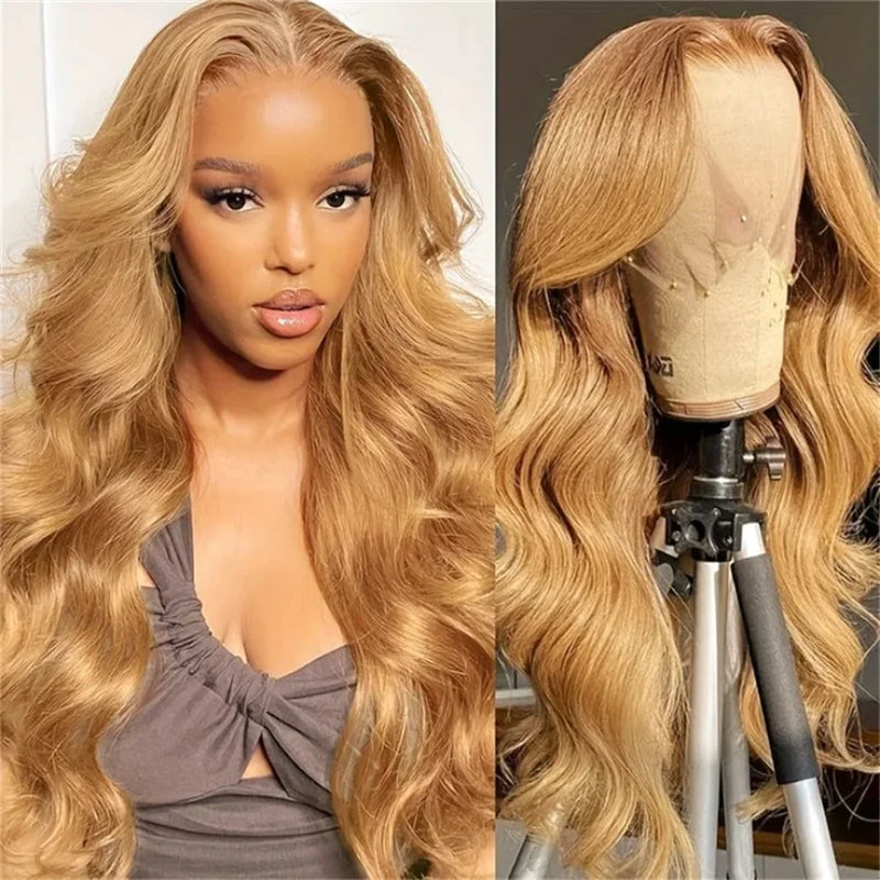 Transparent Honey Blonde Lace Front Wigs | Human Hair Wigs