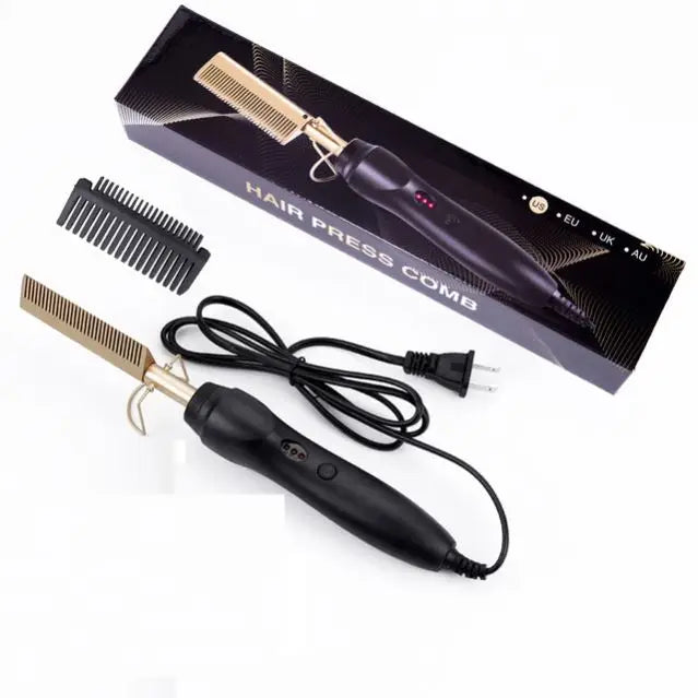 2 in 1 Hot Comb Straightener for Wigs Straightening Brush El