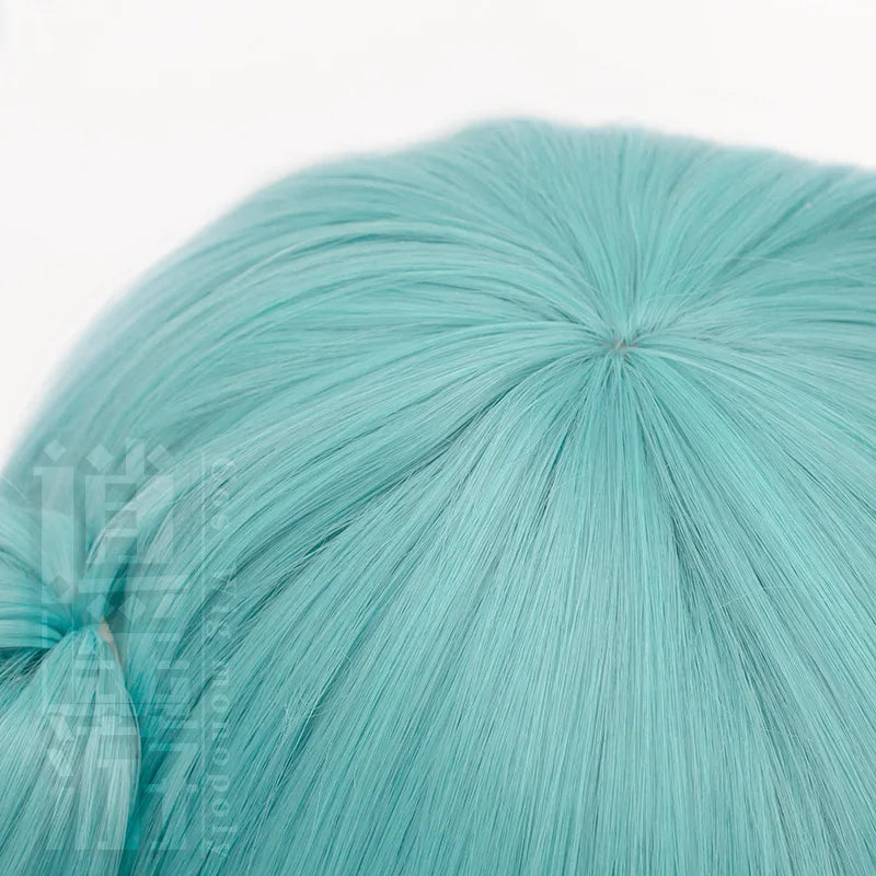 Anime Miku Cos Wig 45+50CM Double Horse Tail Green